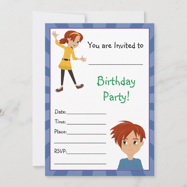 Convites Crescendo com Abbey e Sam Invtions (Frente)