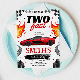 Convites Crescendo Dois Carro Race-Boy Aniversário
