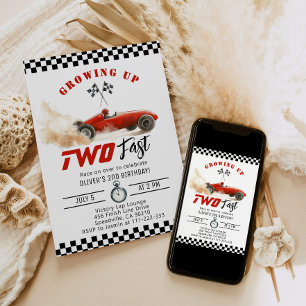 Convites Crescendo Dois segundo aniversário rápido de carro