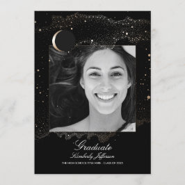 Convites Crescent Moon e Starry Night Photo Graduação