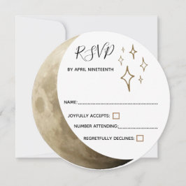 Convites Crescent Moon Wiccan Handfasting RSVP