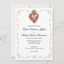 Convites Crest. Heawrt Sagrado | Casamento Monograma
