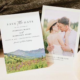 Convites Crested Butte Colorado Skyline Salve a Data