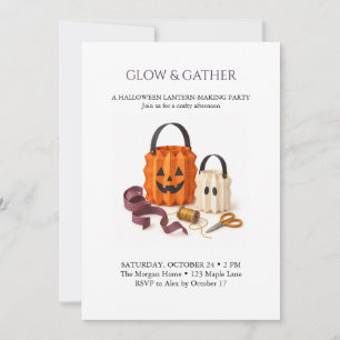 Convites Criação de Lanternas de Halloween Glow and Gather