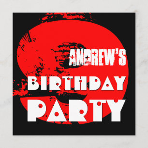 Convites Criança de 9 anos V11 da festa de aniversário do