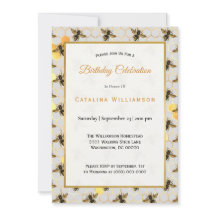 Criança Dourada Abelhas Honeycomb Aniversário