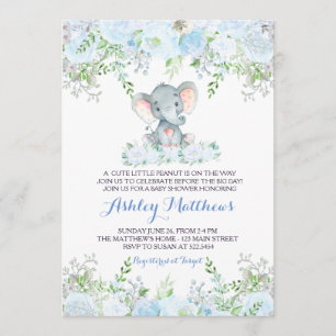 Convites criança Elefante bebê - Chamadas