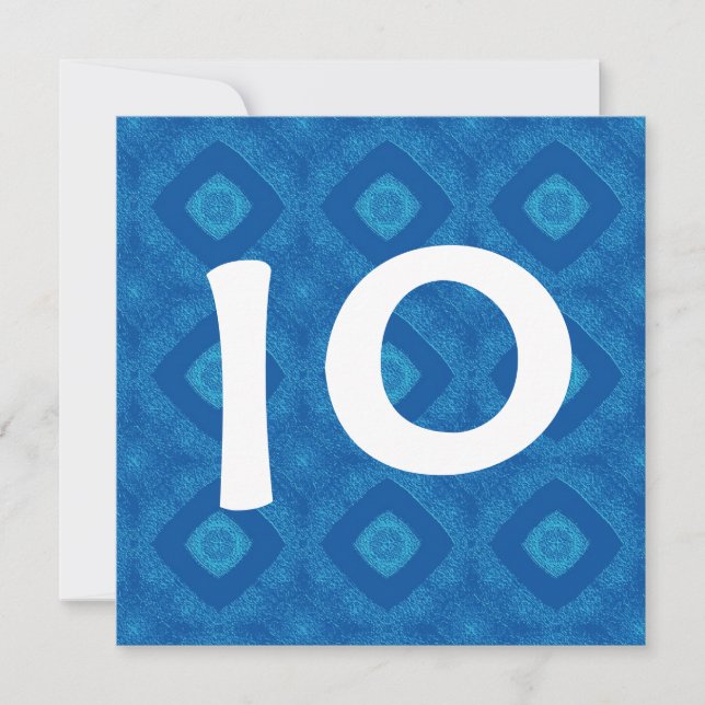 Convites Crianças 10º Aniversário Grande Design (Frente)