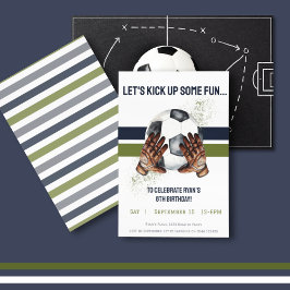 Convites Crianças Azuis Verdes Esportarem Aniversário