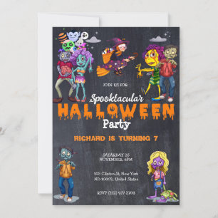 Convites Crianças Bonitas Estragam Figurino de Halloween An