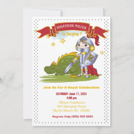 Convites Crianças Cavaleiros Na Festa de aniversário Do Dra