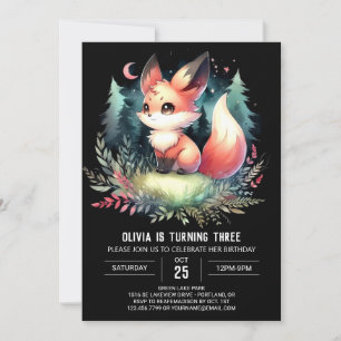 Convites Crianças chorudas Fox Aniversário digital