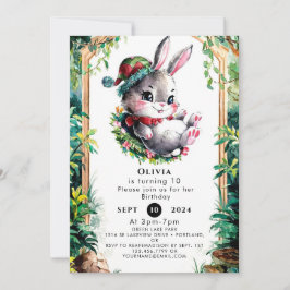 Convites Crianças Coloridas Bunny Birthday