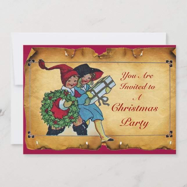 CONVITES CRIANÇAS COM PRESENTES DE NATAL - (Frente)