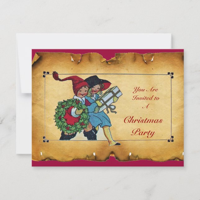 CONVITES CRIANÇAS COM PRESENTES DE NATAL - (Frente)