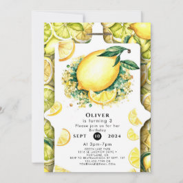 Convites Crianças Cuecas Lemon Birthday