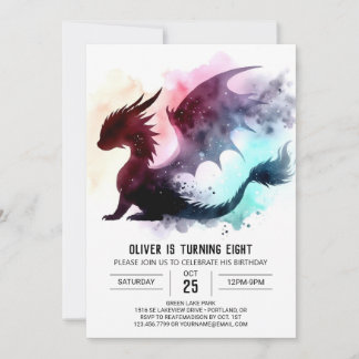 Convites Crianças de aniversário de na moda Dragon