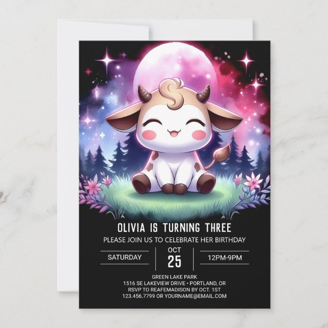 Convites Crianças de Aquarela Vêm Aniversário (Frente)