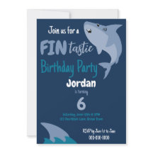 Crianças De Festa de aniversário De Tubarão Fina-T