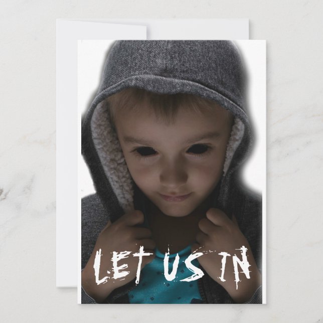 Convites Crianças de Olhos Pretos BEK Deixe-nos Entrar Sini (Frente)