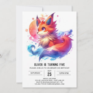Convites Crianças Encantadas Fox Birday