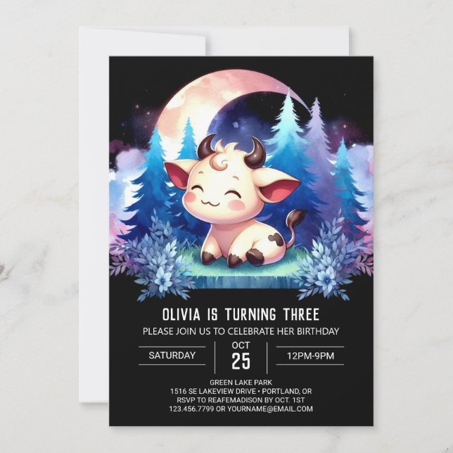 Convites Crianças fazendas Vêm Aniversário (Frente)