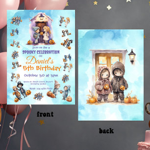 Convites Crianças na Festa do Tema do Halloween