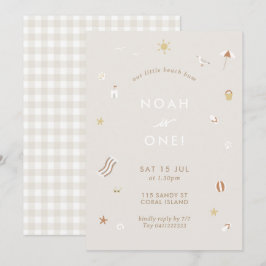 Convites Crianças Neutras - Tema do Partido da Piscina de P