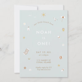 Convites Crianças Neutras - Tema do Partido da Piscina de P