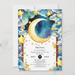 Convites Crianças Personalizadas Aniversário da Lua