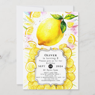 Convites Crianças Personalizadas Limon Birthday
