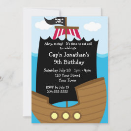Convites Crianças Piratas Festa de aniversário de Navios