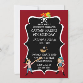 Convites Crianças Piratas Festas de aniversário