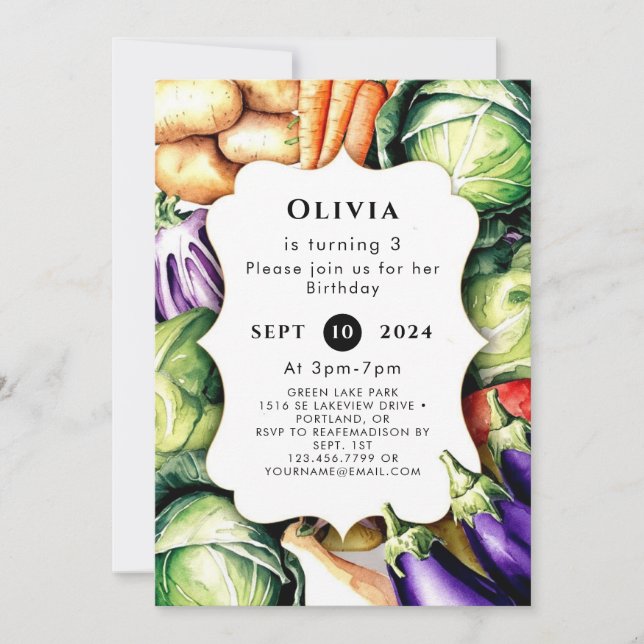 Convites Crianças Que Vivem Localmente No Mercado De Agricu (Frente)