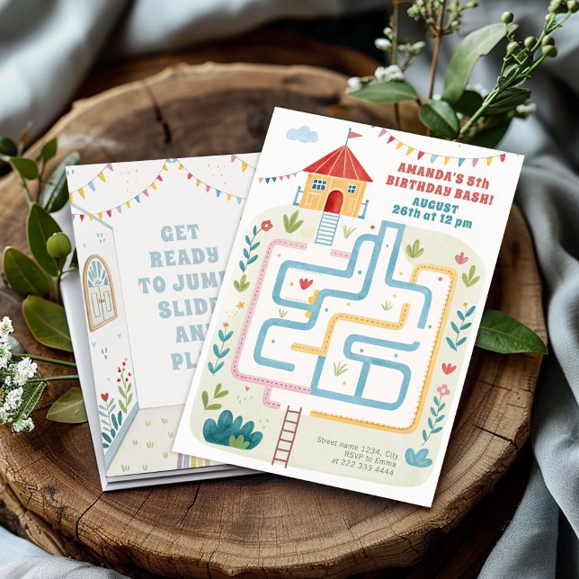 Convites Crianças Saltam Bash, Jogam Aniversário (Criador carregado)