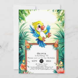 Convites Crianças Simples - Parrot Aniversário