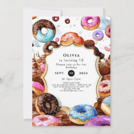 Convites Crianças Simples Rosquinha Aniversário