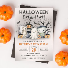 Convites Crianças Spooktaculares Aniversário de Halloween
