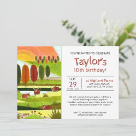 Convites Crianças Vacas do Planalto Querem Festa de anivers