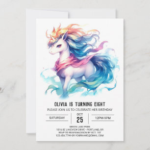 Convites Crianças Whimsic Aniversário de Cavalo