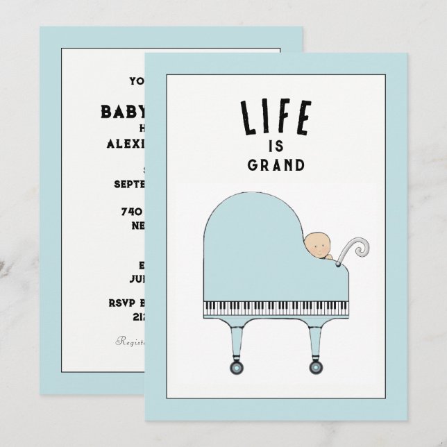 Convites Criativos para Chás de Bebê (Frente/Verso)