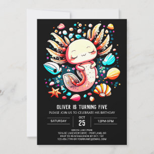 Convites Criaturas do mar Axolotl Whimshoje