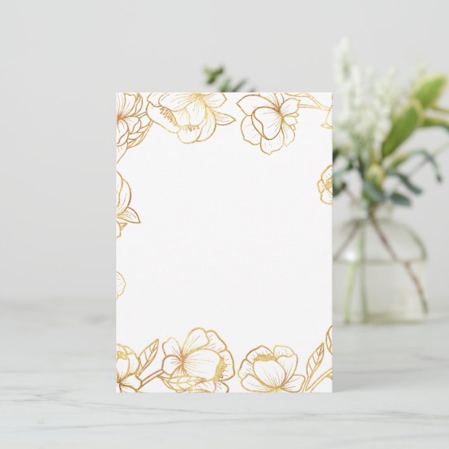 Convites Crie o seu próprio branco elegante (Em pé/Frente)
