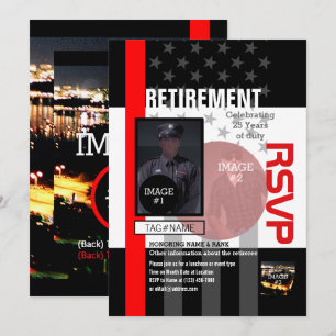 Convites Crie o seu próprio com 4 imagens e 12 linhas de t