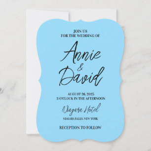 Convites Crie Seu Casamento Azul Personalizado