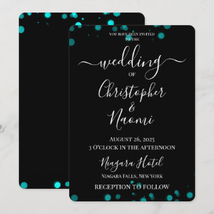 Convites Crie Seu Casamento De Borda De Bokeh Minimalista