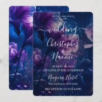 Crie Seu Casamento De Flores Azuis E Roxas Escuras