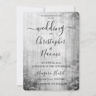 Convites Crie seu Casamento vintage Cinza