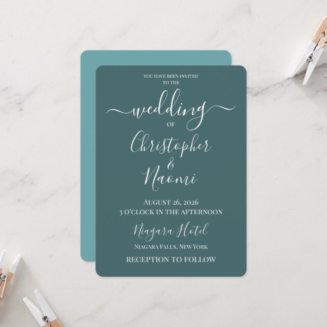 Convites Crie Seu Próprio Casamento Personalizado (Frente/Verso In Situ)