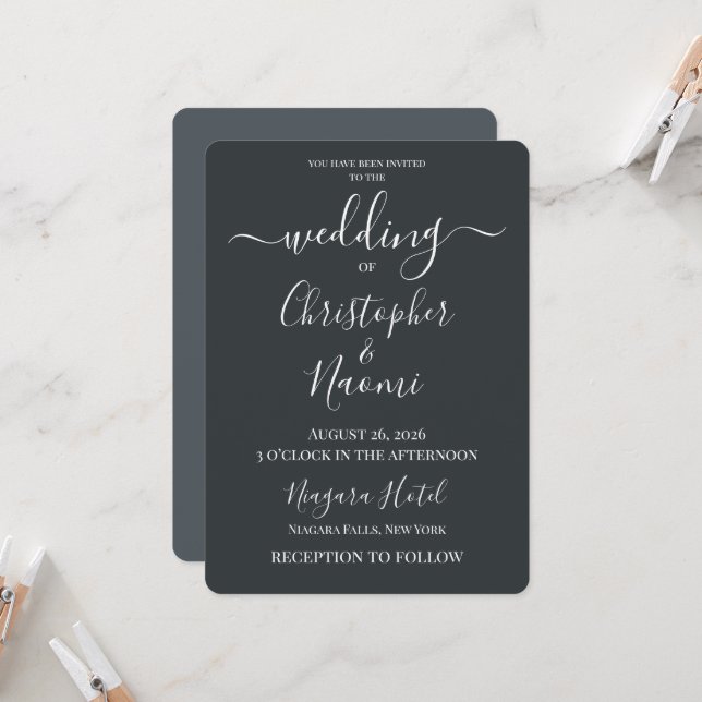 Convites Crie Seu Próprio Casamento Personalizado (Frente/Verso In Situ)